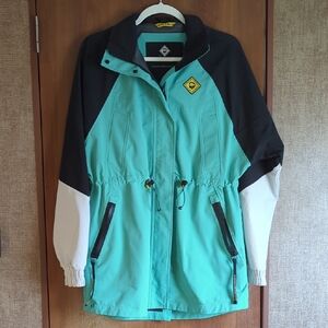 Aqua and Black Women's Ski Jacket